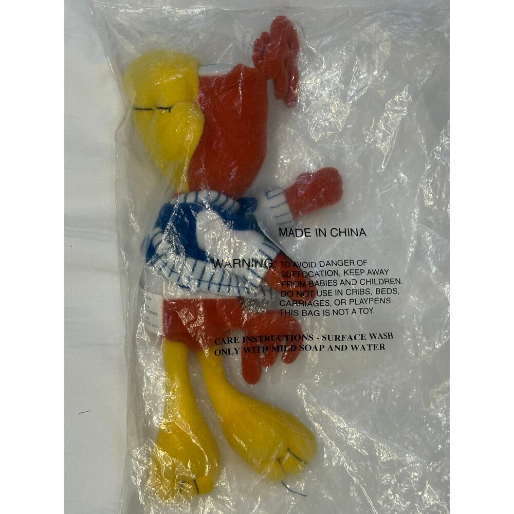 Vintage 1997 General Mills Hooty Rooster Cheerios Plush Bean Bag NIP